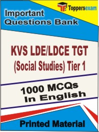 KVS LDE/LDCE TGT (Social Studies) Tier-1 Book in English - Objective MCQ