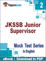 JKSSB Junior Supervisor Test PDF Book In English - Question Paper