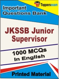 JKSSB Junior Supervisor Book in English - Objective MCQ