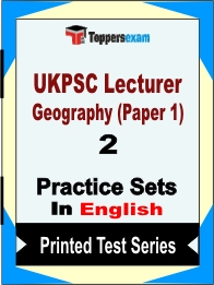 UKPSC Lecturer Geography (Paper 1) Book in English - Question Paper / Practice Set