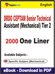 DRDO CEPTAM Senior Technical Assistant (Mechanical) Tier 2 One Liner Book PDF in English