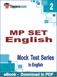 MP SET English Test PDF Book In English - Question Paper