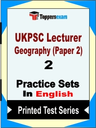 UKPSC Lecturer Geography (Paper 2) Book in English - Question Paper / Practice Set