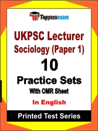 UKPSC Lecturer Sociology (Paper 1) Book in English - Practice Set