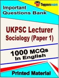 UKPSC Lecturer Sociology (Paper 1) Book in English - Objective MCQ