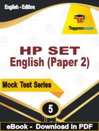 HP SET English (Paper 2) Test PDF Book In English - Practice Set