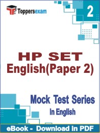 HP SET English (Paper 2) Test PDF Book In English - Question Paper