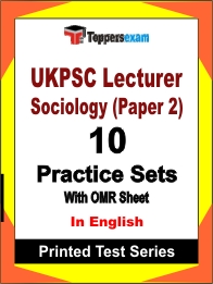 UKPSC Lecturer Sociology (Paper 2) Book in English - Practice Set