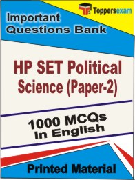 HP SET Political Science (Paper-2) Book in English - Objective MCQ