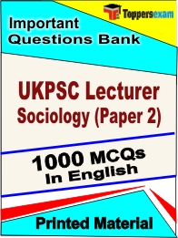 UKPSC Lecturer Sociology (Paper 2) Book in English - Objective MCQ