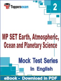 MP SET Earth, Atmospheric, Ocean and Planetary Science Test PDF Book In English - Question Paper