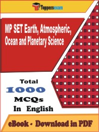 MP SET Earth, Atmospheric, Ocean and Planetary Science PDF Book In English - MCQ / Objective Questions