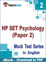 HP SET Psychology (Paper-2) Test PDF Book In English - Question Paper