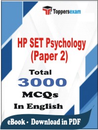HP SET Psychology (Paper-2) PDF Book In English - MCQ / Objective Questions