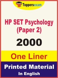HP SET Psychology (Paper-2) One Liner Book in English