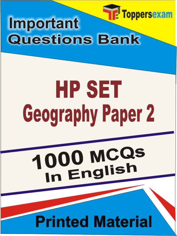 HP SET Geography (Paper 2) Book in English - Objective MCQ