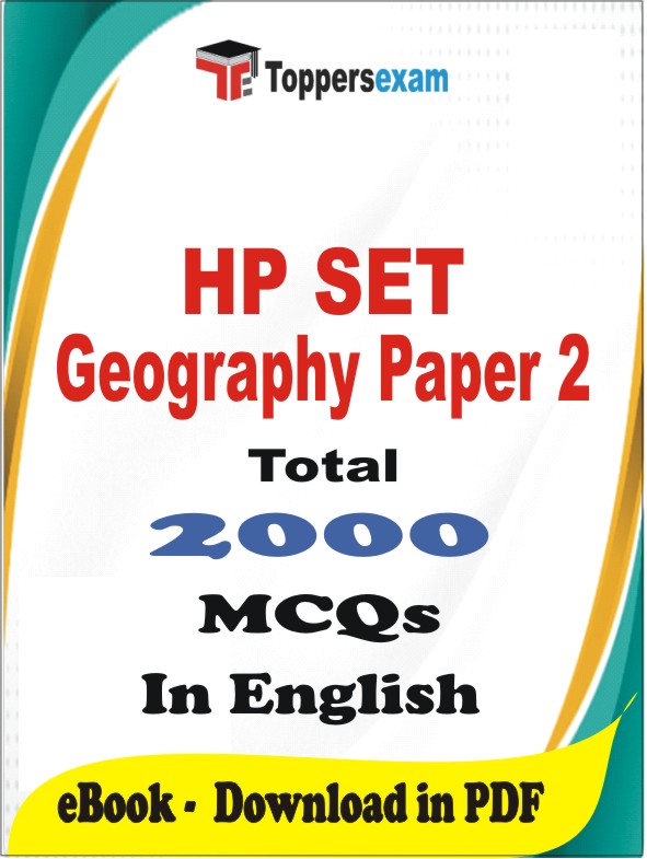 HP SET Geography (Paper 2) PDF Book In English - MCQ / Objective Questions