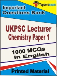 UKPSC Lecturer Chemistry (Paper-1) Book in English - Objective MCQ