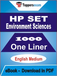 HP SET Environment Sciences One Liner Book PDF in English