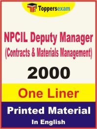 NPCIL Deputy Manager (Contracts & Materials Management) One Liner Book in English.