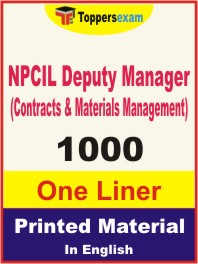 NPCIL Deputy Manager (Contracts & Materials Management) One Liner Book in English.