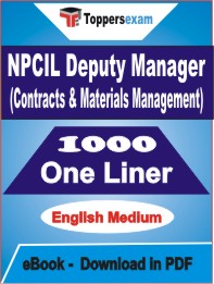 NPCIL Deputy Manager (Contracts & Materials Management) One Liner Book PDF in English