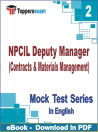 NPCIL Deputy Manager (Contracts & Materials Management) Test PDF Book In English - Question Paper