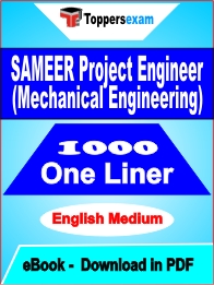 SAMEER Project Engineer (Mechanical Engineering) One Liner Book PDF in English