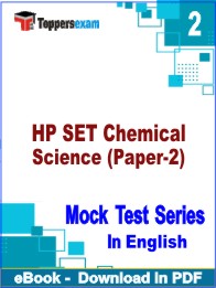 HP SET Chemical Science (Paper-2) Test PDF Book In English - Question Paper