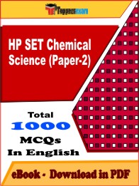 HP SET Chemical Science (Paper-2) PDF Book in English - MCQ / Objective Questions
