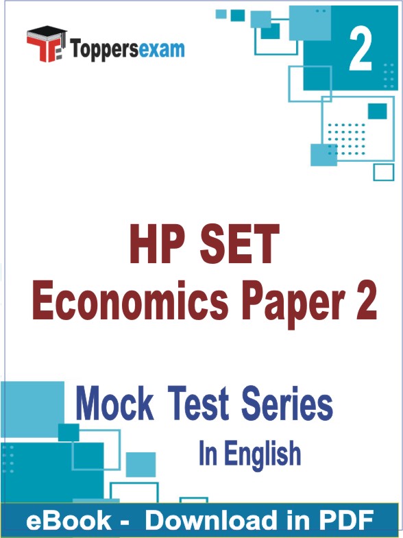 HP SET Economics Paper 2 Test PDF Book In English - Question Paper