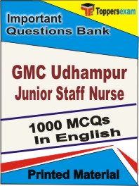 GMC Udhampur Junior Staff Nurse Book in English - Objective MCQ