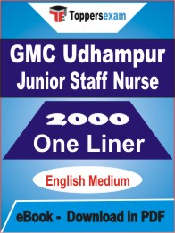 GMC Udhampur Junior Staff Nurse One Liner Book PDF in English
