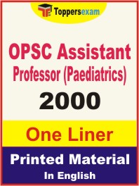 OPSC Assistant Professor (Paediatrics) One Liner Book in English