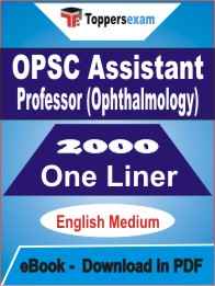 OPSC Assistant Professor (Ophthalmology) One Liner Book PDF in English