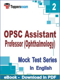 OPSC Assistant Professor (Ophthalmology) Test PDF Book In English - Question Paper