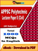 EBook of APPSC Polytechnic Lecturer Paper II (Civil) Exam, PDF Format in English