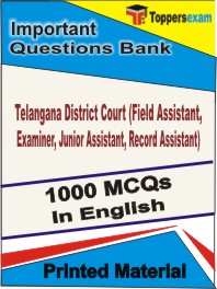 Telangana District Court (Field Assistant, Examiner, Junior Assistant, Record Assistant) Book in English - Objective MCQ