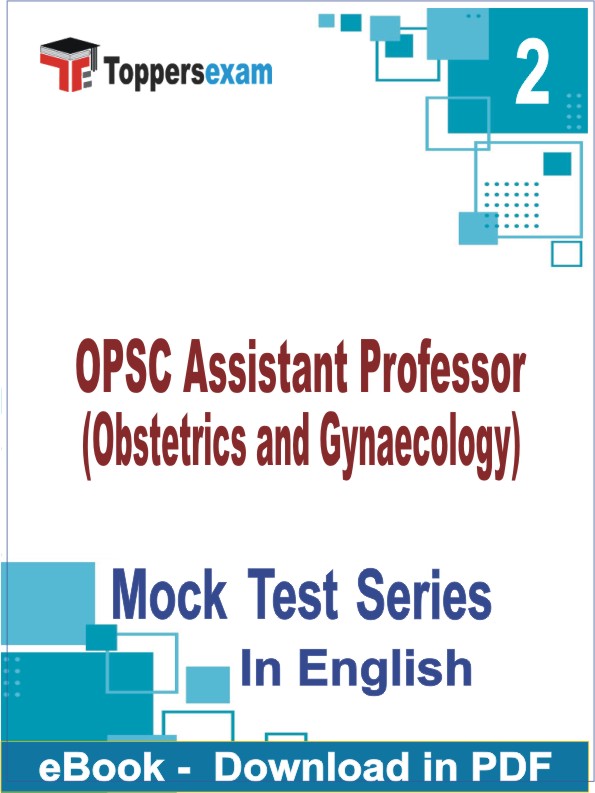 OPSC Assistant Professor (Obstetrics and Gynaecology) PDF Book In English - Question Paper