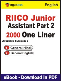 RIICO Junior Assistant (Part-2) One Liner Book PDF in English