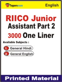 RIICO Junior Assistant (Part-2) One Liner Book in English