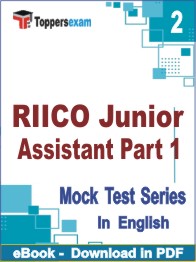 RIICO Junior Assistant (Part-1) Test PDF Book In English - Question Paper