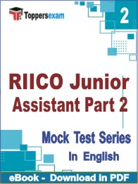 RIICO Junior Assistant (Part-2) Test PDF Book In English - Question Paper