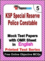 KSP Special Reserve Police Constable Exam Mock Test Papers (Book) in English