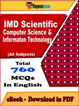 EBook of IMD Scientific Computer Science and Information Technology Exam, PDF Format in English