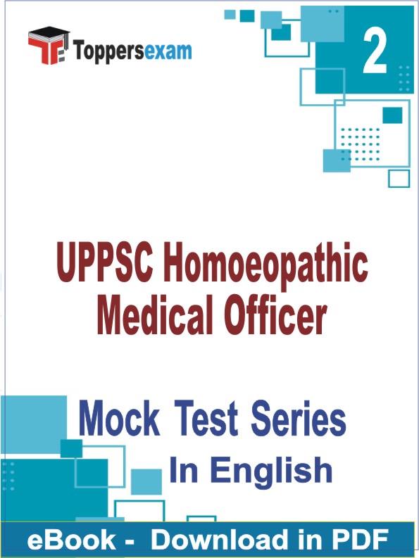 UPPSC Homoeopathic Medical Officer PDF Book In English - Question Paper