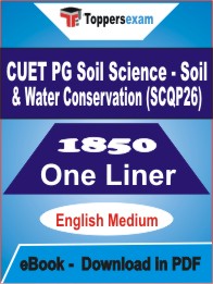 CUET PG Soil Science - Soil & Water Conservation (SCQP26) One Liner Book PDF in English