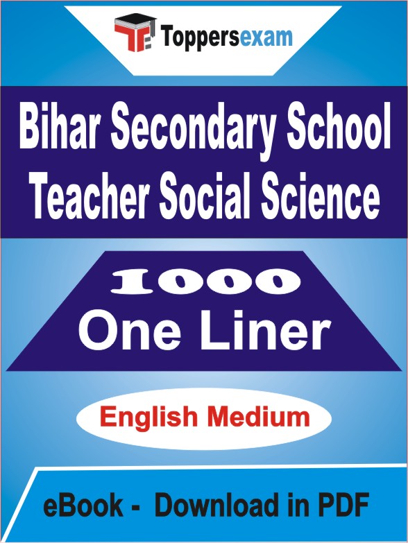 Bihar Secondary School Teacher Social Science One Liner Book PDF in English