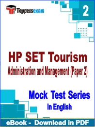 HP SET Tourism Administration and Management (Paper 2) PDF Book In English - Question Paper