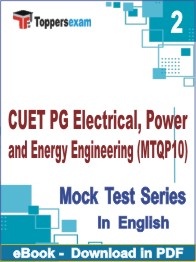 CUET PG Electrical, Power and Energy Engineering (MTQP10) Test PDF Book In English - Question Paper